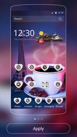 Theme Coffee Rose Eiffel poster