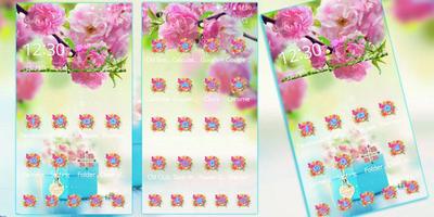 цветок Тема pink flower скриншот 2