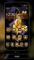 پوستر Gold Butterfly Theme