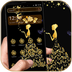 Gold Butterfly Girl Theme ikon