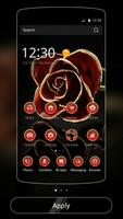 Gold Rose Theme dark red poster