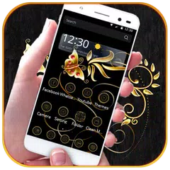 Скачать черное золото тема gold APK