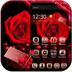 Rot Rose Thema Rose Gold APK Herunterladen