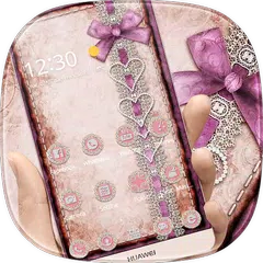 download Pink Love Diamond Theme APK