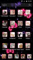 Cute Cat Theme Pink Bowknot Kitty Head Icons Ekran Görüntüsü 2