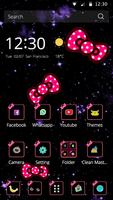 Bow knot Pink dot solemn theme پوسٹر