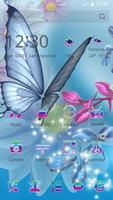 Flower and Butterfly Theme plakat
