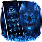 3D Ice Wolf - Lock Theme icône