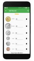 Coins and Notes Counter اسکرین شاٹ 2