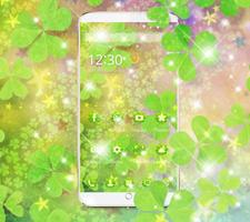 Suerte trébol tema Lucky Clover Poster