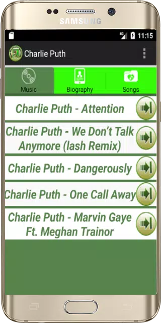 Charlie Puth Attention MP3 APK pour Android Télécharger
