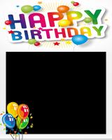 پوستر Free Happy Birthday Poto Frame