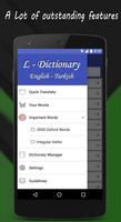 English Turkish Dictionary ポスター