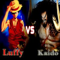 Battle Luffy Pirante of Kaido Affiche