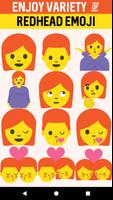 Redhead Emoji Aufkleber Plakat