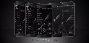 Dialer Theme MetalGate Black