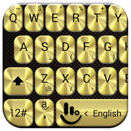 Keyboard Theme Metallic Gold