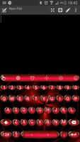 Keyboard Theme Spheres Red Affiche