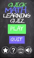 Quick Math Learning Quiz Game Affiche