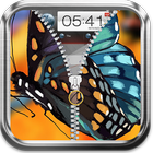 Butterfly zipper lock icon