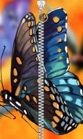 Butterfly zipper lock Affiche