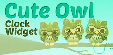 Cute Owl Clock Widget