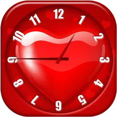 Heart Analog Clock Widget APK download