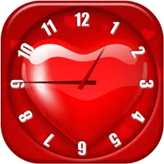 Liebe Herz Analog Uhr Widget APK Herunterladen