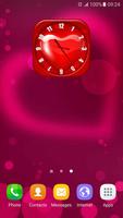 Heart Analog Clock Widget poster