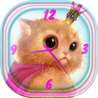 Kitty Analog Clock Widget icône