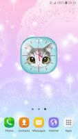 Kitty Analog Clock Widget capture d'écran 1