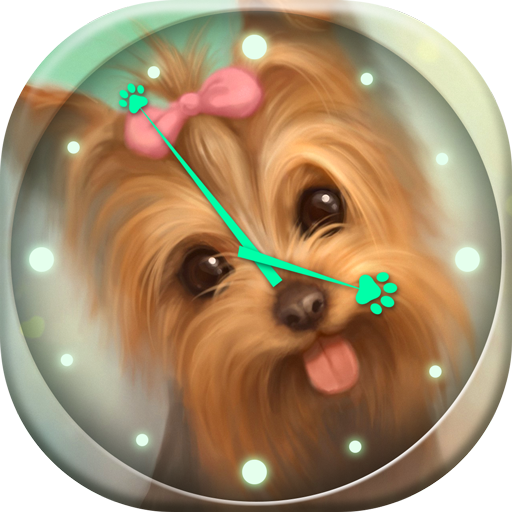 Puppies Analog Clock Widget