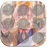 Anime girl lock screen icône