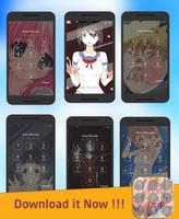 Anime girl lock screen Affiche
