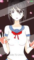 Anime girl lock screen imagem de tela 3
