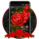 Luxury Black Red Rose Theme APK