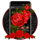 Luxury Black Red Rose Theme 圖標