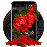 Icona Tema Luxury Black Red Rose