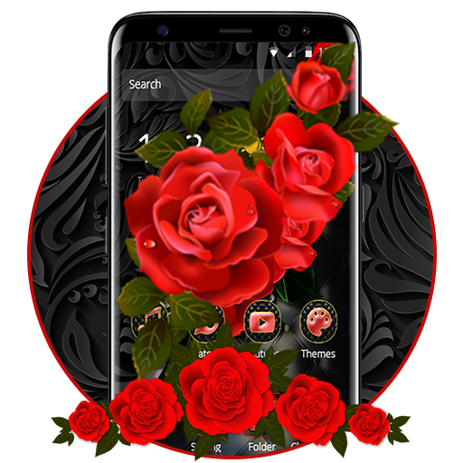 Tema de lujo Black Rose roja