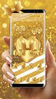 Luxury Gold Bow Affiche