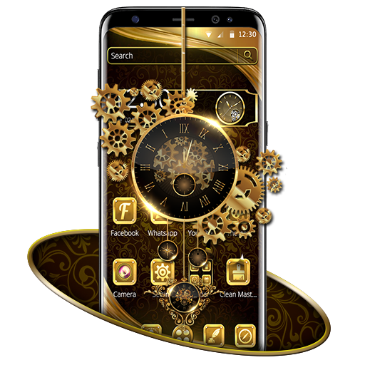 Luxury Golden Clock Theme