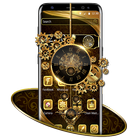 Luxury Golden Clock Theme icon