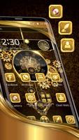 Luxury Golden Clock Theme capture d'écran 2