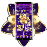 Lujo Golden Purple Flower icono