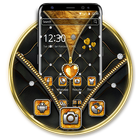 Luxury Golden Zipper Theme icono