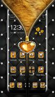 Luxury Golden Zipper Theme Plakat