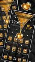 Luxury Golden Zipper Theme اسکرین شاٹ 2