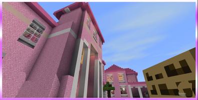 Luxurious Pink DollHouse. Map for MCPE capture d'écran 1