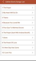 Hit Celine Dion's Songs Lyrics screenshot 1