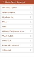 Hit Mariah Carey's Songs lyric captura de pantalla 1